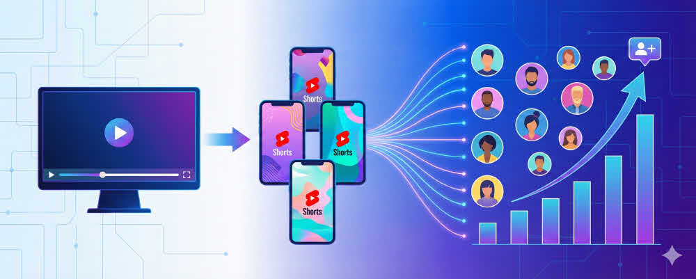 구독자 1,000명 급성장 치트키: 롱폼을 'Shorts'로 재활용하는 3가지 전략