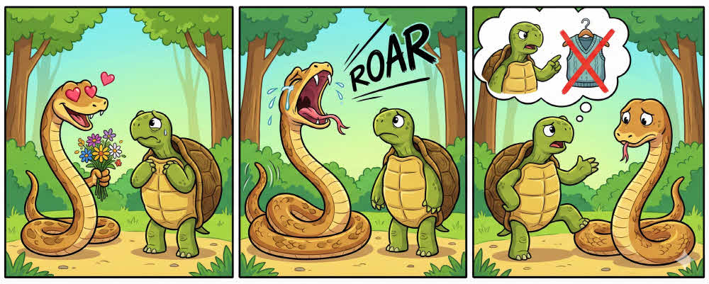 뱀의 눈물, 그리고 거북이 어머니의 현실적인 조언