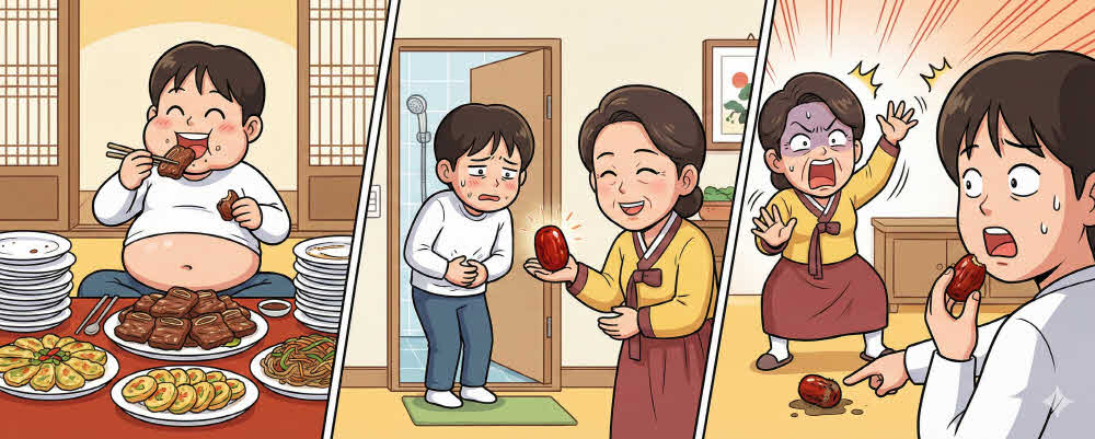 갈비찜은 죄가 없었다, 다만 내 장이 멈췄을 뿐