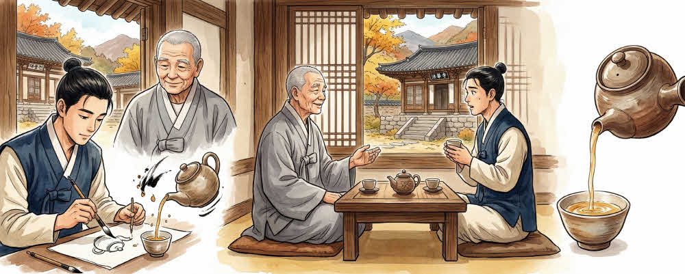 당신의 찻잔은 지금 어디에 놓여 있습니까