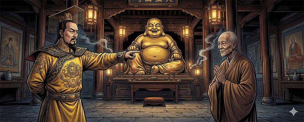 황제의 압박 질문을 잠재운 노승의 한마디: 무례한 세상에서 나를 지키는 '말의 유연성'