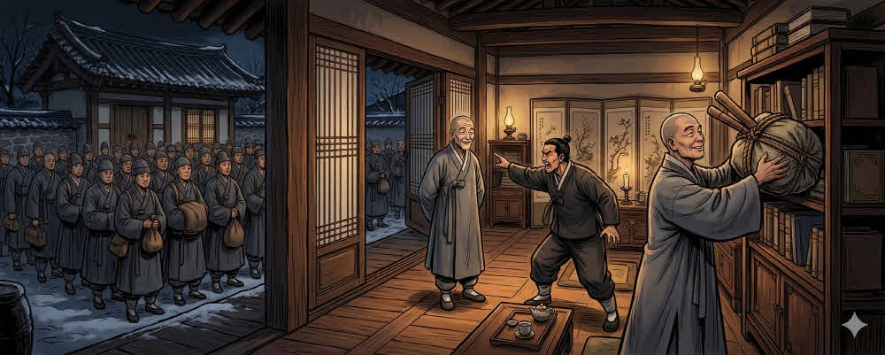 96명의 승려와 어느 고집불통 부잣집의 하룻밤