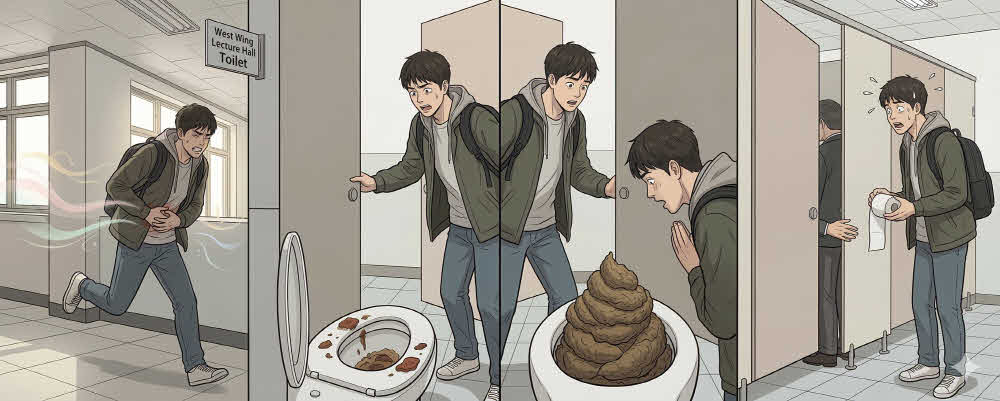 캠퍼스 화장실의 비밀 '오레오'와 '화석' 사이에서 마주한 교수님의 절규